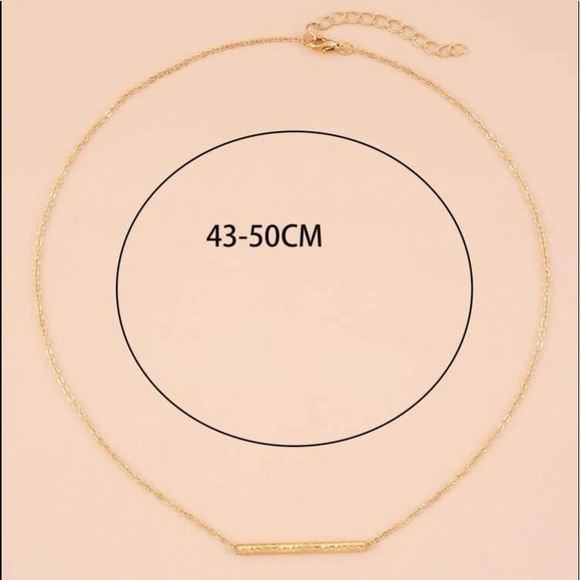 Gold Horizontal Bar Necklace w/Balance Motivational Card - Picture 4 of 4